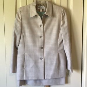 Pendleton virgin wool pastel plaid 2 piece office career blazer jacket s…